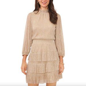 Elegant Tan Midi Dress